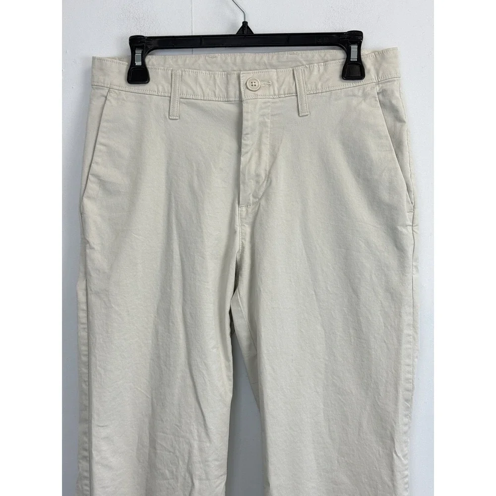 Roundtree & Yorke Travel Smart Pants 30X30 Beige Classic Fit Flat Front Stretch‎